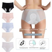 Women Menstrual Panties 5pcs High Waist Menstruation Underpants Leak Proof Period Briefs L-8XL Plus Size Physiological Briefs