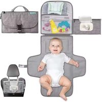 Portable Diaper Changing Pad Portable Baby Changing Pad with Pockets Waterproof Travel Diaper Changing Station Kit Baby Gifts