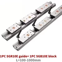 Silver built-in dual-axis linear guide 32mm SGR10E slide rail SGB10E block optical axis photography track woodworking machinery