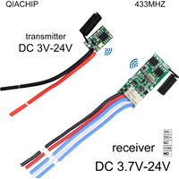 433Mhz Wireless DC 3.7V-24V Remote Control Switch 1 CH RF Transmitter Modul 433.92 MHZ Relay Receiver LED Light Controller Kit