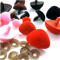 5PCS Plastic Triangle Velvet Noses Buttons Eyes DIY for Bear Toy DIY Safety Puppy Dog Nose Accessories for Doll Toy