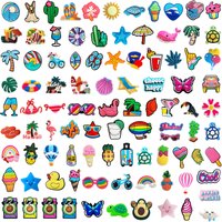 Shoe Charms Random 10/25/30Pcs Summer Beach Series Shoe Decoration Premium Quality Popular Charms Accessories Great Gift