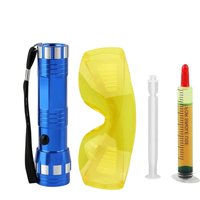 UV AC Leak Detector Kit Protective High Accuracy Flashlight For Auto Engine Radiator Refrigerator Home AC Diesel Evaporator