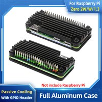 Raspberry Pi Zero 2 W Aluminum Case Armored Shell with Thermal Pad Heatsink Passive Cooling Case for Raspberry Pi Zero 2W/W/1.3