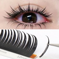 Anime Wimpernverlängerung Neue Mode Weiche Nerz Falsche Wimpern Einzelne Wimpern Russische Volumen Vorgefertigte Fans Wimpern Make-Up Liefert
