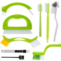 9er-Pack Rillenreiniger-Bürsten-Set, Mehrzweck-Handreinigungsbürste, Tiefenreinigung, wiederverwendbare Schrubbbürste für Fliesenverbindungen