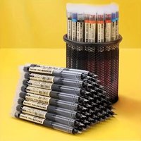 10pcs Large Capacity Quick Drying Needle Tip Colored Gel Pen 0.5mm Fine Pointed Office Gel Pens Black/Red/Blue School Stationery
