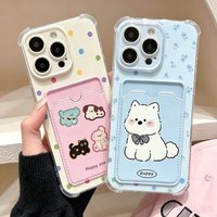 Polka Dot Card Slot Bag Case For Samsung Galaxy S26 S25 Ultra Edge A17 A07 A36 A26 A56 A06 A25 A15 A55 5G A54 S24 S23 Plus FE