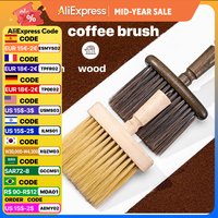 Coffee Cleaning Brush Powder Dusting Accessories for Coffee Table Barista Clean Tools Wooden Kitchen Brush Cleaning Bar