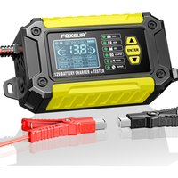 2 in 1 Smart Car Battery Charger System Tester Car Motorcycle Battery Analyzer For Lead Acid AGM GEL Lithium LiFePo4 Batteries