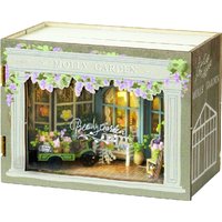 3D Wooden Puzzle Miniature Doll House Assembly Building Model Room Bedroom Decoration With Furniture Lighting Dollhouse Gifts