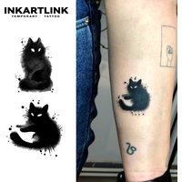 cat temporary tattoo, unique animal body art, adult tattoo, Halloween party gift idea, arm wrist neck design,Birthday Gift