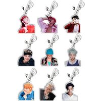 Popular Boy Group G-/DRAGON High Definition Person Photos Accessory Cute Acrylic Keychains Bag Pendents Fans Gifts Colelction