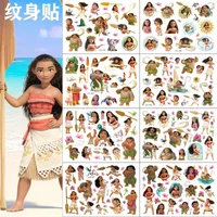 New Disney Cartoon Anime Moana Tattoo Stickers Children's Temporary Tattoos Body Art Cosplay Party Toys for Kids Gifts
