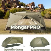 Naturehike Mongar Tent PRO/UL/BASE 1 2 3 Person Expandable Canopy Lightweight Camping Hiking Waterproof Shelter Backpacking Tent