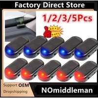 1/2/3/5X Car Fake Security Light Solar Powered Simulated Dummy Alarm Wireless Warning Anti-Theft Caution Lamp LED Flashing Light