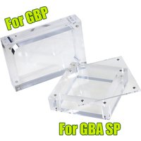 1PC For Gameboy Advanced SP GBA SP High Transparency Acrylic Magnetic Cover Console Storage Box For Game Boy Pocket GBP