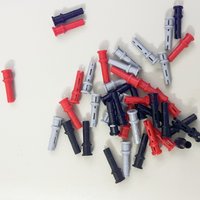 50PCS 32054 65304 Pin 3L Friction Ridge Lengthwise Stop Bush Brick Toy For Technical MOC DIY Building Block Gifts