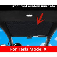 1X Front Roof Shade Window Sunshade Privacy Sleep Mesh Cover for Tesla Model X