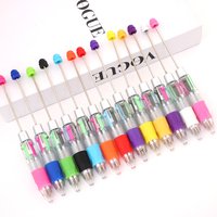 20Pcs Creative Cartoon Four Color Refills Bead Pen Fashion Beadable Ballpoint Pen Office Student Stationery Gift Pens Wholesale