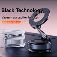 Car Mount Vacuum Magnetic Holder Foldable Strong Suction Stand For Cell Phone For phone with Magnetic sheet and Live Streaming
