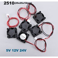 2510 25mm 5V/12V/24V Sleeve Axial Cooler Hydraulic Bearing 25x25x10mm Mini Cooling Fan Centrifugal Electric 3D Printer Fan