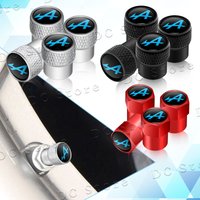 4Pcs A Logo Metal Car Wheel Tire Valve Caps Tyre Rim Stem Cover Dustproof Decor For Alpine Megane 3 4 5 Duster Espace Logan Clio