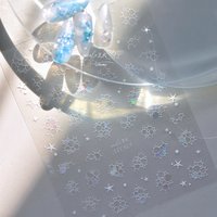 Summer Beach Ocean Water Ripples Flash Star Shell Starfish Conch Seasnail Soft Relief Decoration Nail Art Sticker Manicure Decal