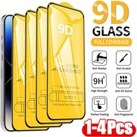 1-4Pcs 9D Screen Protectors For Xiaomi Redmi 15C 14C 13C 12C 10C 9C 12 Tempered Glass For Redmi Note 14 14S 13 Pro 12 11 10 9 8
