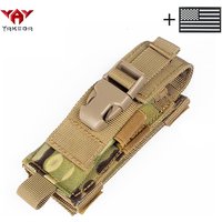 YAKEDA multifunctional knife set with buckle nylon tool kit, can be used with waist belt, backpack, outdoor accessory bag