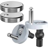 【AN】2Pcs Toilet Seat Hinges Top Fix Hinge Pack Mountings Replacement Release Quick Screws For Toilet Bathroom Furniture Accessor