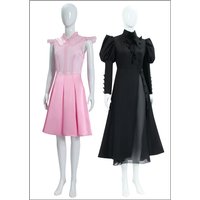 Wicked Glinda Elphaba Cosplay Witches Costumes Clothes Movie Party Role-playing Pink Suit Black Cape Dress Ball Gown Robe Hat