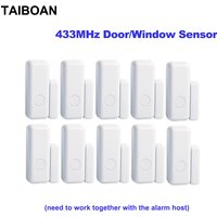 433MHz Wireless Magnetic Door Window Sensor Home for Alarm System App Notification Alerts Window Sensor Detector