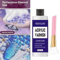 Acrylic Artist's Varnish -60/120/20ml, Acrylic Paint Sealant, DlY Diamond Painting Adhesive, Sparkling Effect Finish