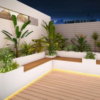 Modern Outdoor Courtyard Stool Seat Flower Box Rectangular Custom Stainless Steel Terrace Booth Bench Garden Furniture FYSS