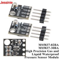 2pcs/1pc MS5837 02BA 30BA High Precision Gas/Liquid Waterproof Pressure Sensor Module 300~1200mbar 0~30bar I2C Communication