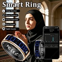 New Fashion Healthy Smart Ring 5ATM Waterproof Heart Rate/Sleep/Blood Oxygen Monitoring For Men Women Muslim Prayer Smart Rings image 4