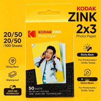 20 40 60 80 100 Sheets 2"x3" Kodak Premium Zink Photo Paper Compatible with Kodak Smile, Kodak Step, PRINTOMATIC Photo Paper