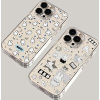 White Rabbit M-Miffies Phone Case for iPhone 17 17e Air 16 16e 15 14 Plus 13 12 11 Pro Max X Xs XR 8 Soft TPU Transparent Cover