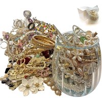 Random 1/10/20/50 Piece Heavy Jewelry Set Women Solid Necklace Thick Earrings Big Ring Substantial Accessory