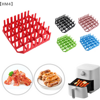 1 Pcs Silicone Air Fryer Tray Frying Cage Mold Basket Pot Reusable Hot Dog Bacon Cake Rack Home Party Baking Accessories