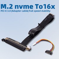 2025 NEW Riser M.2 To PCIe X16 Graphics Card Adapter Cable Solid State Drive M2 nvme GEN4 To PCI-e 4.0 X4
