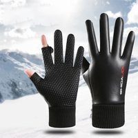 AliExpress Motorcycle Winter Warm Gloves Unisex Thermal Fleece Lined Waterproof Pu Leather Touch Screen Non-slip Motorbike Cycling Gloves