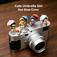Cute Umbrella Girl Hot Shoe Cover for Leica Q2 Fuji X100V X-T5 Sony ZV-1 Canon EOS R5 Nikon Z5 Camera Accessories