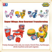 AULEDY Super Wings Transforming Toy Transformation Action Figure Series Cola Jett Ice Cream Dizzy Robot Playset Toys Educational