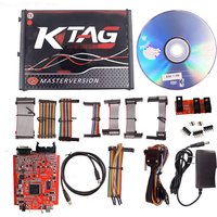 KTAG V7.020 V2.25 Czerwona Płytka PCB Czerwony Europejski Programator ECU Nieograniczona Liczba Punktów Sieciowe Połączenie Online KESS V5.017 K-TAG 7.020 Tuning OBD2
