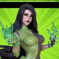 Kim Possible Shego 1/24 Scale Resin Figure Assembled Model Kit Hobby Diorama GK Figurine Unassembled and Unpainted