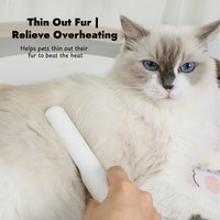 Pet Hair Remover Brush for Cats Dogs, Summer Undercoat Deshedding Tool, Reduce Shedding & Prevent Overheating, Safe Grooming Com