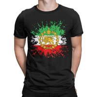 Men's T-Shirts Iran Lion Sun Flag Funny 100% Cotton Tee Shirt Short Sleeve T Shirts Crewneck Clothing New Arrival