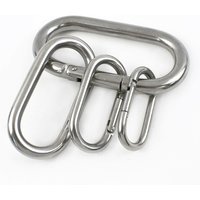 1-5Pcs ID40/50/65/80mm Stainless Steel Spring Coil Buckles Oval Snap Carabiner Ring Hook Keychain Hanger Clip Trigger Buckle